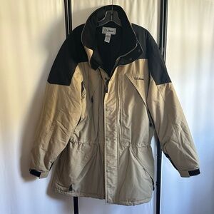 L.L. Bean Men's Beige and Black Ski Jacket